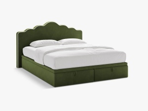 PAT CONTINENTAL TAPITAT DREAM, 140X200, VERDE ARMY FILDES, SOMIERA RABATABILA, CU TAPITERIE DIN CATIFEA MAGIC, MICADONI