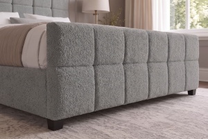 PAT PRESTIGE 160X 220CM, CU SPATIU DE DEPOZITARE, REALIZAT DIN LEMN SI TEXTIL BOUCLE, DE CULOARE GRI, ARTIM GROUP SELECTION - Img 4