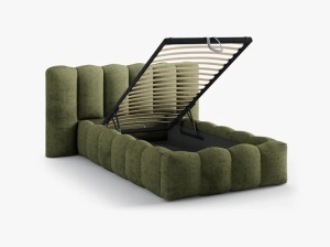 PAT SINGLE LUPINE, VERDE, CU TAPITERIE DIN TEXTIL CHENILLE PERFECT HARMONY, MICADONI - Img 4