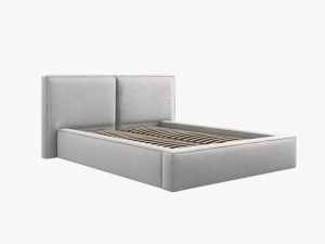 PAT TAPITAT JODIE, 200X200, GRI DESCHIS, CU TAPITERIE DIN TEXTIL STRUCTURAT MEGAN, MICADONI
