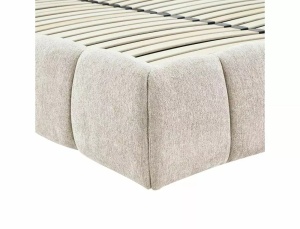 PAT TAPITAT PARMA RAVEN 160X200, BEJ, TAPITERIE DIN TEXTIL SI PICIOARE DIN METAL, CU SOMIERA RABATABILA, STIL MODERN - Img 11