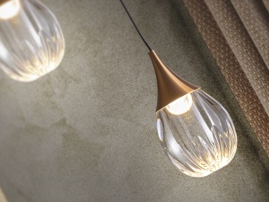 PENDUL CORINA, 30/180 CM, NEGRU MAT/CUPRU, DIN METAL SI ACRIL, STIL MODERN - Img 2