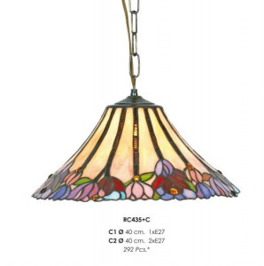PENDUL DEOSEBIT TIFFANY, COD RC435+C1, DIN METAL SI STICLA