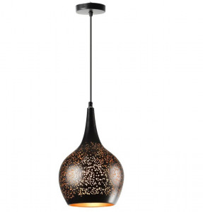 PENDUL EDISON OPENWORK APP230-1CP, 22x30 cm, NEGRU SI AURIU, DIN METAL, STIL MODERN, TU - Img 3