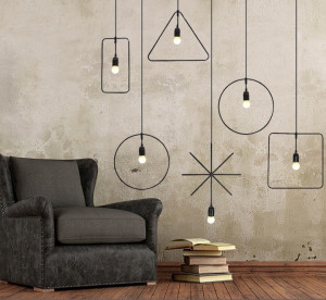 PENDUL GEOMETRIC LE-02, 17x32x100 cm, NEGRU, DREPTUNGHI, DIN OTEL SI METAL DE INALTA CALITATE, STIL MODERN, TU - Img 5