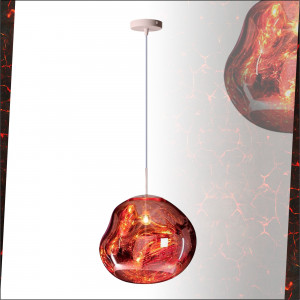 PENDUL LAVA APP332-1CP, 28x27 cm, LAVA ROSU, DIN ACRYL DE INALTA CALITATE, STIL MODERN, TU - Img 4