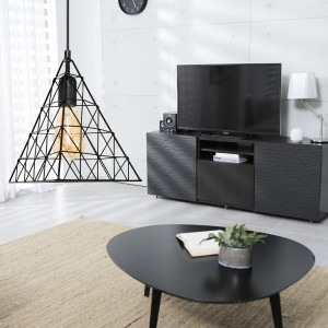 PENDUL LH2058, LOFT STYLE, 28x25/73 cm, NEGRU, DIN OTEL SI METAL DE INALTA CALITATE, STIL MODERN, TU - Img 5