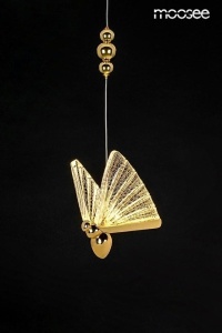 PENDUL MOOSEE BUTTERFLY M AURIU, CONFECTIONAT DIN CRISTAL SI METAL, STIL MODERN - Img 6