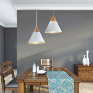 PENDUL SCANDI A APP056, 25x126 cm, NEGRU, DIN ALUMINIU SI LEMN, STIL MODERN, TU - Img 4