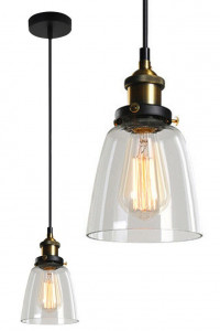 PENDUL VERTO D APP046-1CP / APP047-1CP, TRANSPARENT, 28x25/80 cm, DIN OTEL, METAL SI STICLA DE INALTA CALITATE, STIL MODERN, TU - Img 2