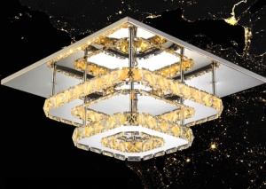 Plafoniera din cristal Plafond LED 24W Square APP409-C - Img 2
