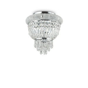 PLAFONIERA DUBAI PL3, CROM, DIN CRISTAL, STIL CLASIC