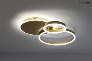 PLAFONIERA RINGS 3 GOLD, CONFECTIONATA DIN OTEL INOXIDABIL, STIL MODERN - Img 2