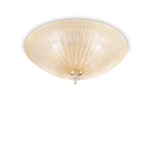PLAFONIERA SHELL PL4, AMBER, DIN STICLA, STIL MODERN