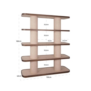 RAFT ORGANIZATOR WILLOW 214295, CONFECTIONAT DIN LEMN DE STEJAR, PAL, METAL SI TEXTIL, CULOARE BEJ, STIL MODERN - Img 7