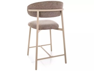 SCAUN BAR ELTON H2 BREGO, BEJ 34/CREM, TAPITERIE DIN TEXTIL SI PICIOARE DIN METAL, STIL MODERN - Img 2