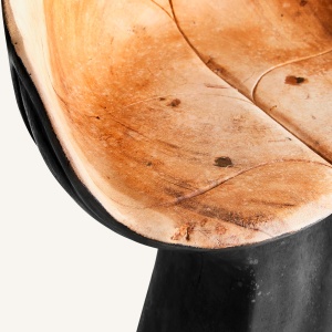 SCAUN BAR HOJA 108CM, DIN LEMN MASIV, SCULPTAT MANUAL, STIL ETNIC, VICAL HOME - Img 4