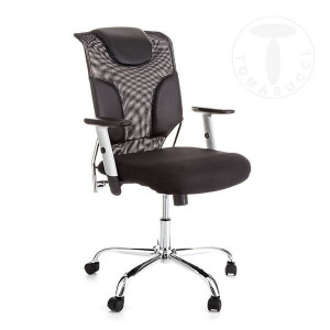 SCAUN BIROU, FASHION, METAL, PIELE ECO SI TEXTIL, COD 0543 - Img 3