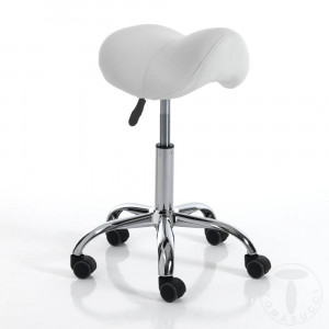 SCAUN CABINET, KAIO WHITE, METAL SI PIELE ECO, COD 4582 - Img 2