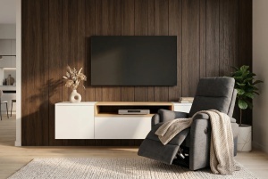 SCAUN CINEMA, HOLLYWOOD, REGLABIL ELECTRIC, REALIZAT DIN MATERIAL TEXTIL DE CULOARE GRI, INVICTA INTERIOR - Img 6
