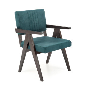 SCAUN CONFORTABIL MEMORY, VERDE MONOLITH 37/NUC, TAPITERIE DIN CATIFEA SI PICIOARE DIN LEMN, STIL MODERN - Img 2