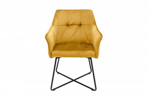SCAUN CU BRATE, LOFT, CATIFEA GALBEN MUSTAR, COD 39529, STIL LOFT - Img 2