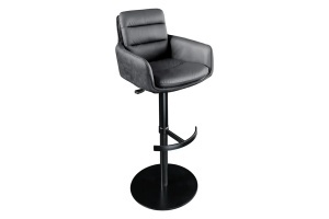 SCAUN DE BAR, BIG GEORGE, PIELE, MICROFIBRA SI METAL, CULOARE ANTRACIT, ARTIM GROUP SELECTION - Img 4