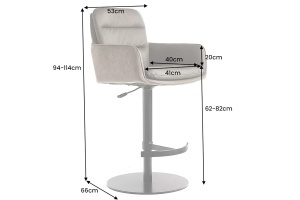 SCAUN DE BAR, BIG GEORGE, PIELE, MICROFIBRA SI METAL, CULOARE CONIAC, ARTIM GROUP SELECTION - Img 3
