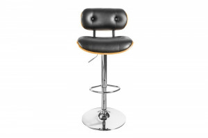 SCAUN DE BAR, CLASSICO NEGRU/NUC 115CM, STIL RETRO VINTAGE - Img 1
