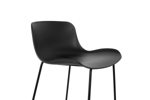 SCAUN DE BAR COMA 66, NEGRU, CONFECTIONAT DIN POLIPROPILENA SI METAL, STIL MODERN - Img 4