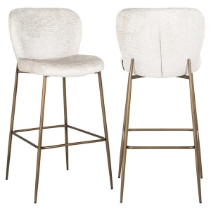 SCAUN DE BAR DARBY CREAM FUSION 02, S4713, CONFECTIONAT DIN 100% POLIESTER SPUMA SI METAL, RICHMOND INTERIORS - Img 1