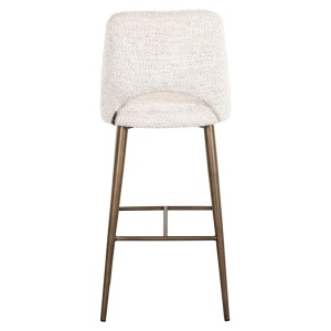 SCAUN DE BAR DELPHINE LOVELY CREAM, S4627, CONFECTIONAT DIN 100% POLIESTER SPUMA SI METAL, RICHMOND INTERIORS - Img 2