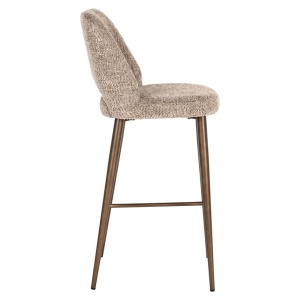 SCAUN DE BAR DELPHINE LOVELY NATURE, 213620, CONFECTIONAT DIN POLIESTER, METAL SI SPUMA, MARO/NEGRU, STIL MODERN - Img 2