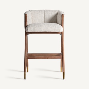 SCAUN DE BAR DOUZE 97CM, DIN METAL, LEMN SI TEXTIL, STIL MODERN, VICAL HOME - Img 2