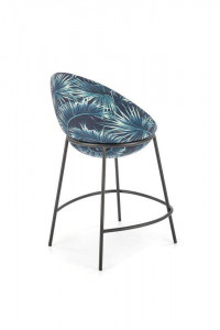 SCAUN DE BAR H118, MULTICOLOR/NEGRU, TAPITERIE DIN STOFA SI PICIOARE DIN METAL, STIL MODERN - Img 4