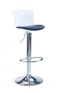 SCAUN DE BAR H49 ALB/NEGRU STIL MODERN HALMAR