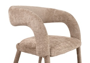 SCAUN DE BAR IRIS BEJ, CONFECTIONAT DIN METAL SI TEXTIL CHENILLE, STIL MODERN - Img 4