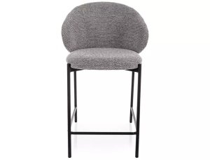 SCAUN DE BAR KIOTO H-2, CULOARE GRI 254/NEGRU, TAPITERIE DIN TEXTIL SI METAL, STIL MODERN - Img 2