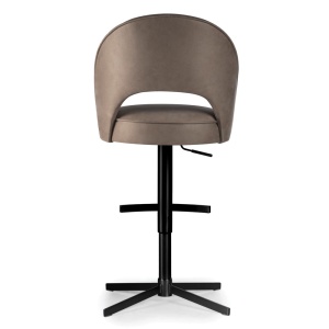 SCAUN DE BAR, PONTE SUPREME CROSS, BEJ/NEGRU, TAPITERIE DIN TEXTIL, SPUMA, ARCURI SI METAL, STIL MODERN - Img 4