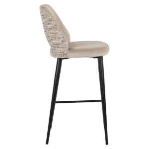 SCAUN DE BAR TABITHA TRENDY NATURE QUARTZ KAKI, S4625, CONFECTIONAT DIN 100% POLIESTER SPUMA SI METAL, RICHMOND INTERIORS - Img 2
