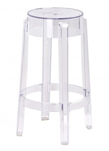 SCAUN DE BAR TRANSPARENT HOKER CHARLES 75 STIL MODERN