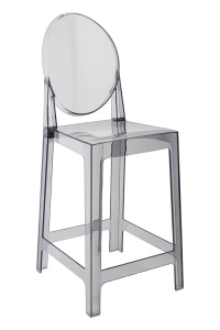 SCAUN DE BAR VICTORIA, REALIZAT DIN POLICARBONAT, FUMURIU, STIL MODERN