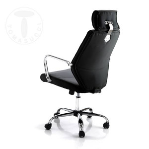 SCAUN DE BIROU, EVOLUTION ALB/NEGRU, STIL MODERN, METAL SI PIELE ECO, COD 2650 - Img 8