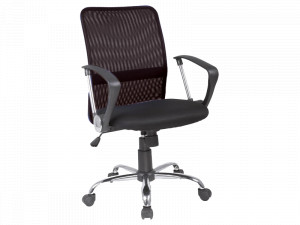 SCAUN DE BIROU Q-078, NEGRU, DIN TEXTIL SI METAL, STIL MODERN, SIGNAL