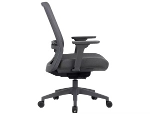 SCAUN DE BIROU, Q-718 GRI, FUNCTIE MULTIBLOCK, CU TAPITERIE DIN TEXTIL SI PLASA SI PICIOR DIN METAL, STIL MODERN - Img 3