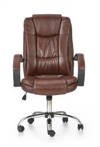 SCAUN DE BIROU RELAX, MARO/CROM, TAPITERIE DIN PIELE ECOLOGICA SI PICIOARE DIN METAL, STIL MODERN - Img 5