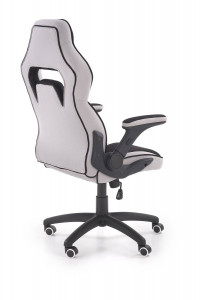 SCAUN DE BIROU SONIC, GRI/NEGRU, TAPITERIE DIN STOFA SI PICIOARE DIN METAL, STIL MODERN - Img 6