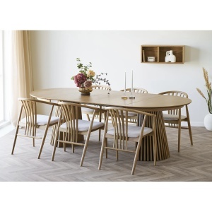 SCAUN DE SUFRAGERIE AGUSTIN, DIN LEMN SI TEXTIL, CULOARE NATUR/NISIPIU, HOUSE NORDIC - Img 9