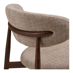 SCAUN DE SUFRAGERIE LEVANTO, DIN LEMN SI TEXTIL, CULOARE MARO/NISIPIU, HOUSE NORDIC - Img 6
