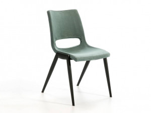 SCAUN DINING ALOHA 851973, NEGRU/ALBASTRU ACVAMARIN, STIL MODERN, SCHULLER - Img 2